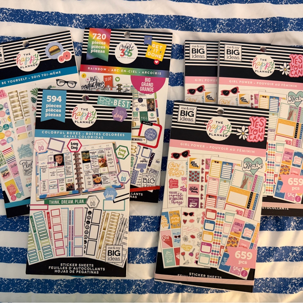 Happy Planner Sticker Packs - Colorful Assorted Sheets